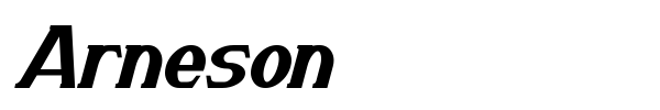 Arneson font preview